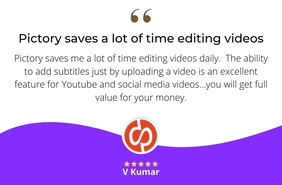 Pictory - saves time editing video and adding subtitles
