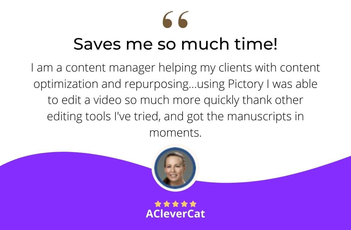 Save time on video editing with Pictory