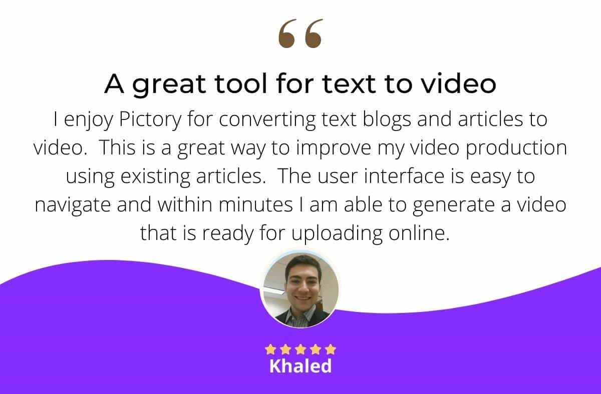 Pictory - Create video from text or articles