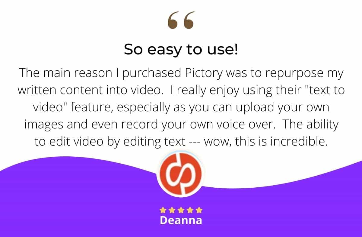 Easy to use - create video from text, edit video using text