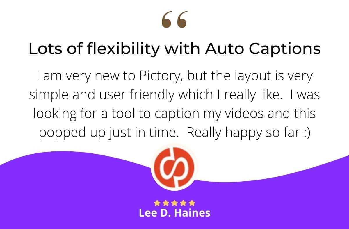 Easily add Captions to video with Pictory