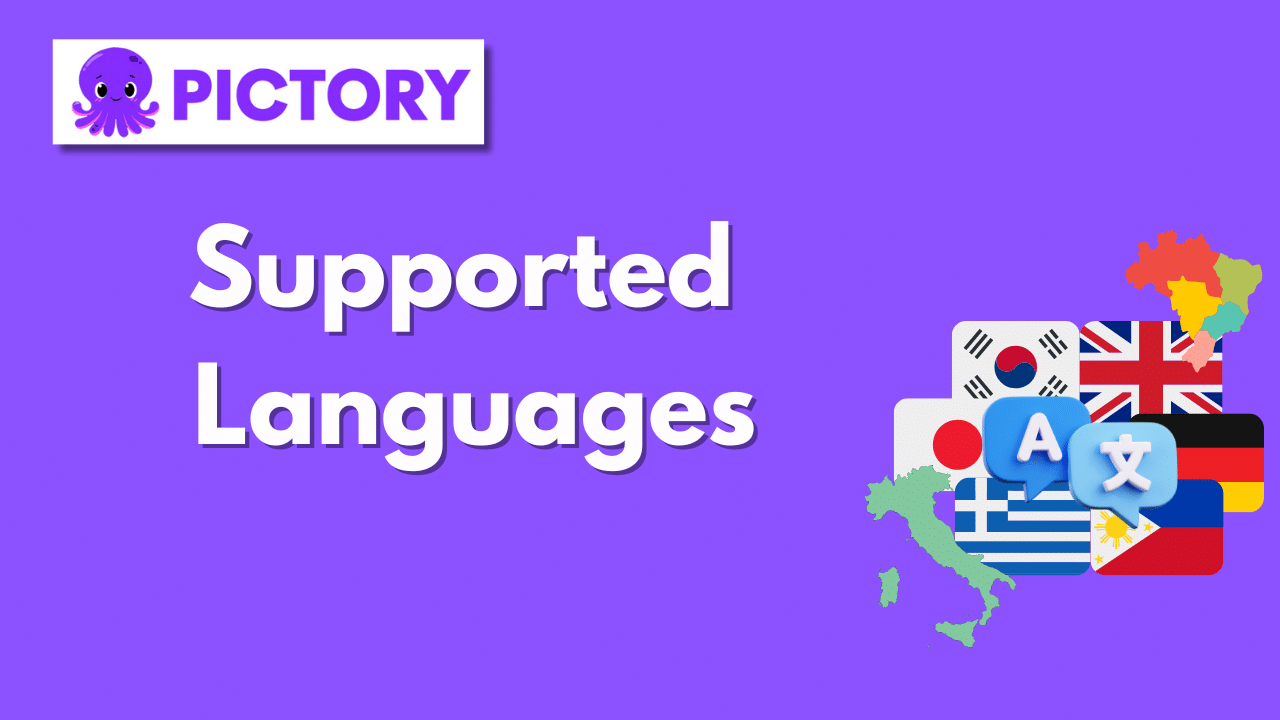 pictory supported languages