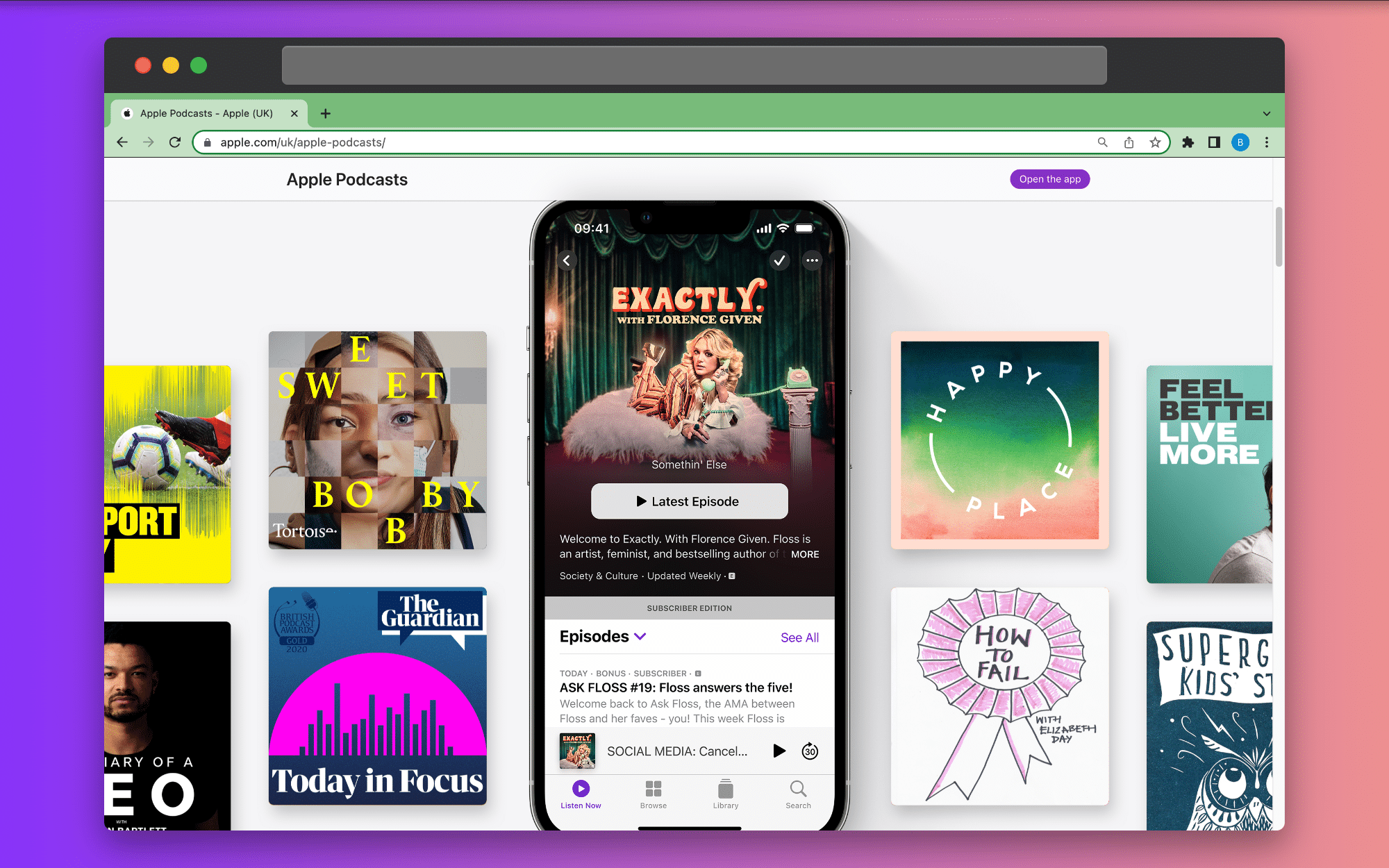 Apple Podcast home page