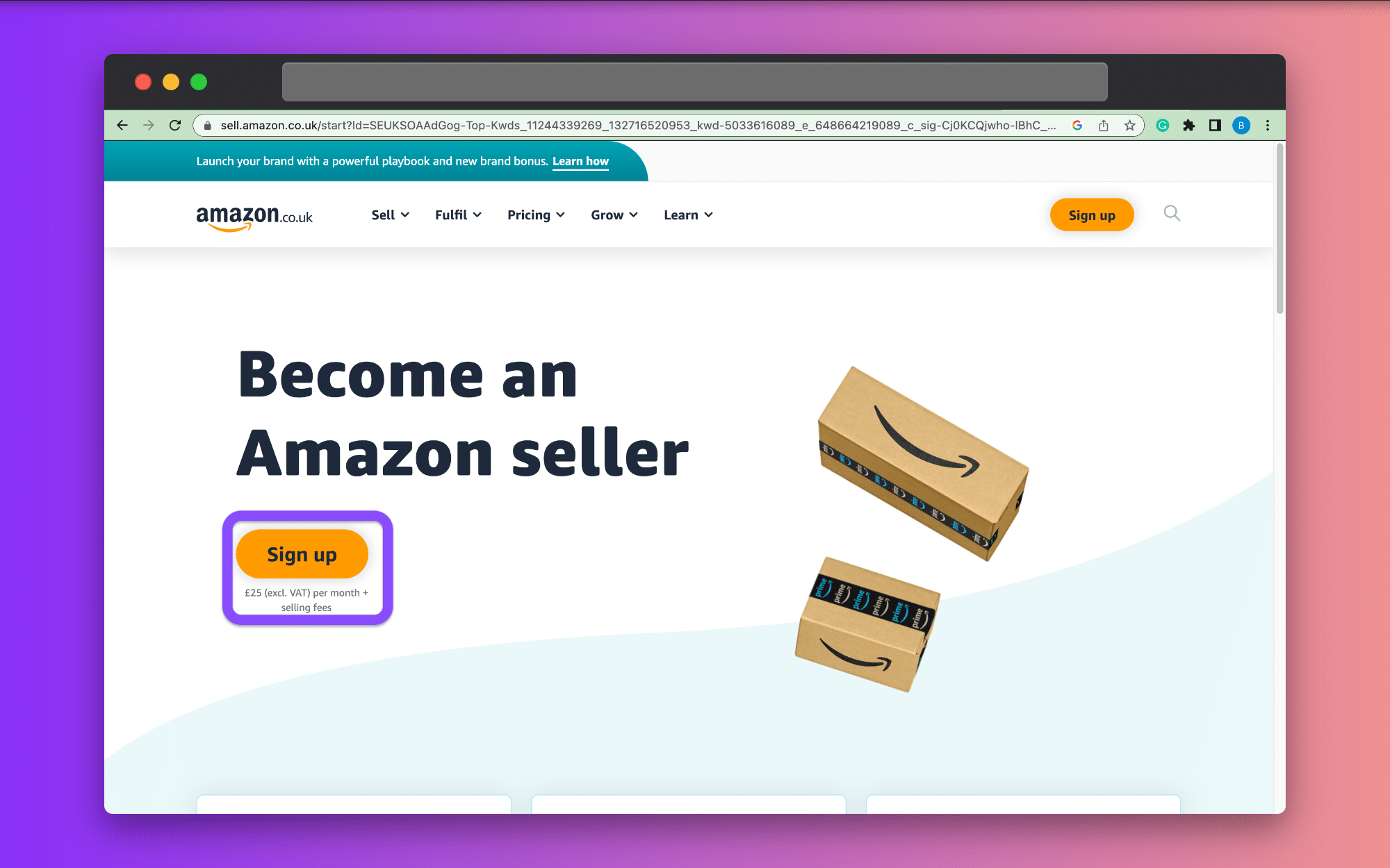 Sign up Amazon Seller Account