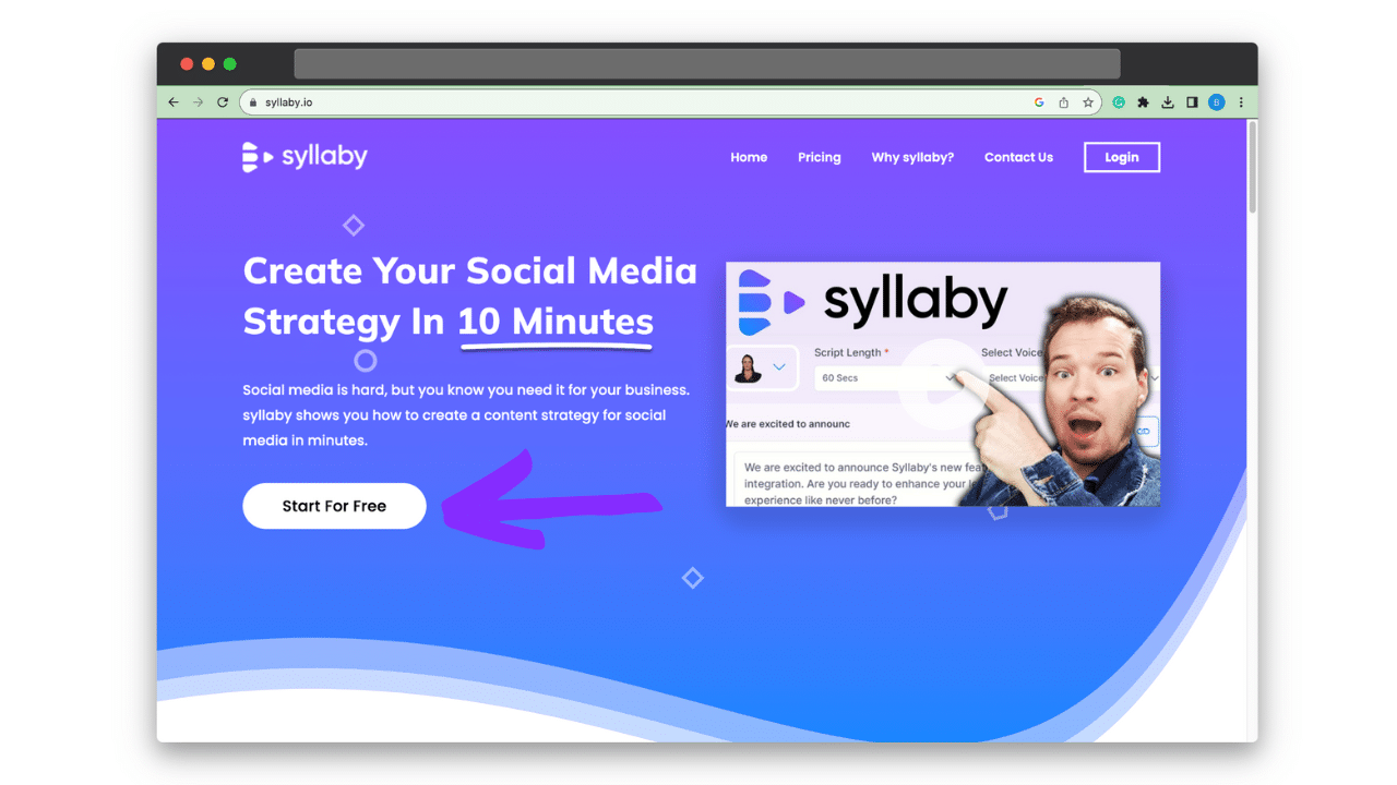 Syllaby homepage 