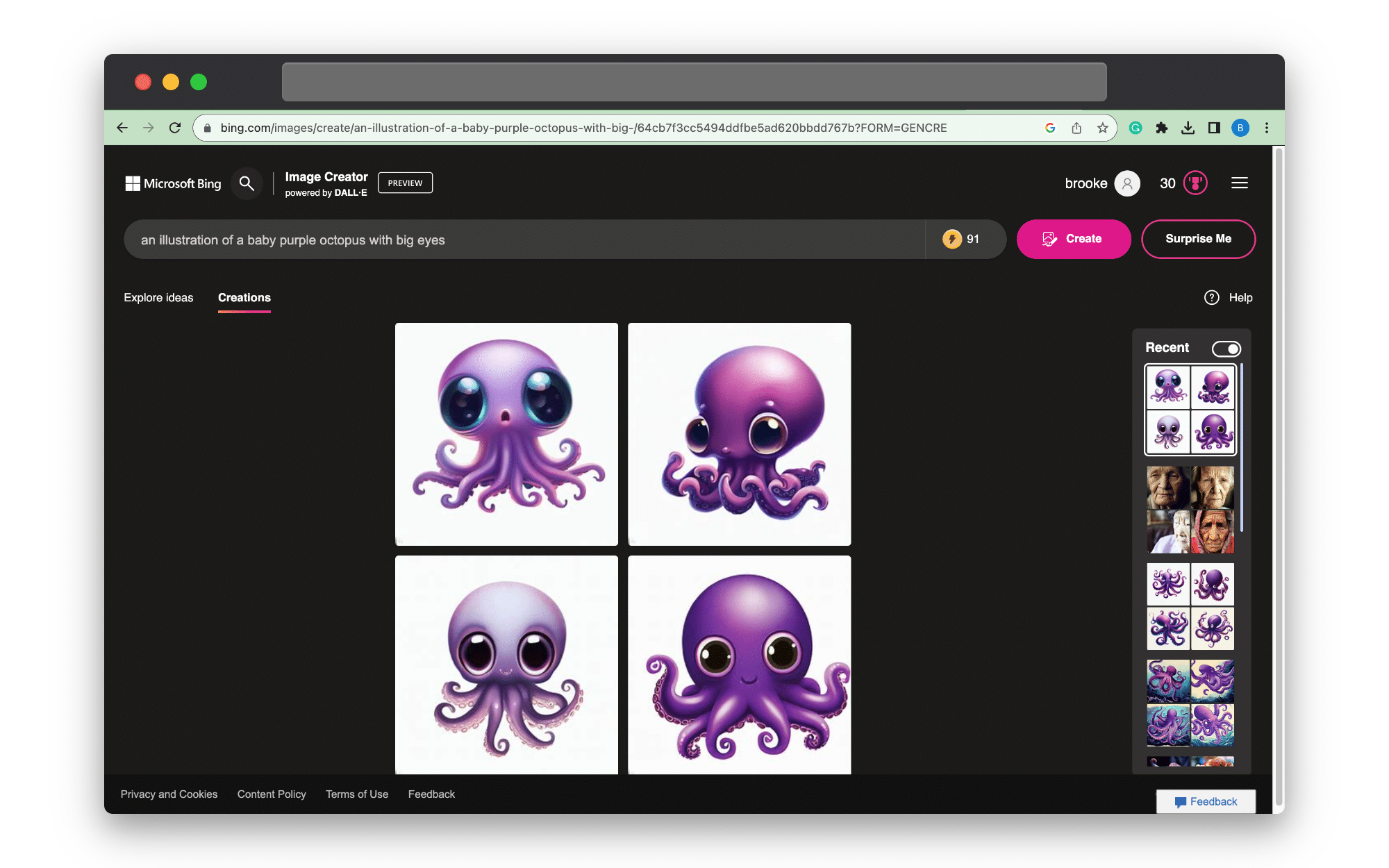 'an illustration of a baby purple octopus with big eyes'