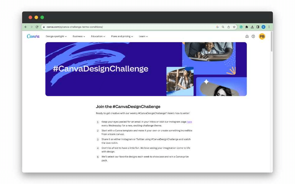 Canva’s Design Challenge Campaign