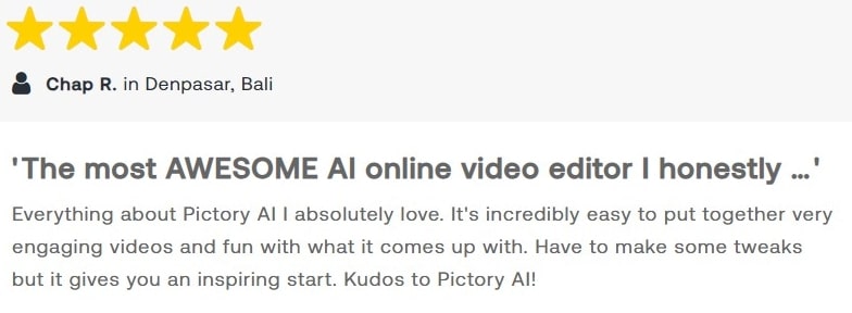 Testimonial - Pictory - Online Video Editor