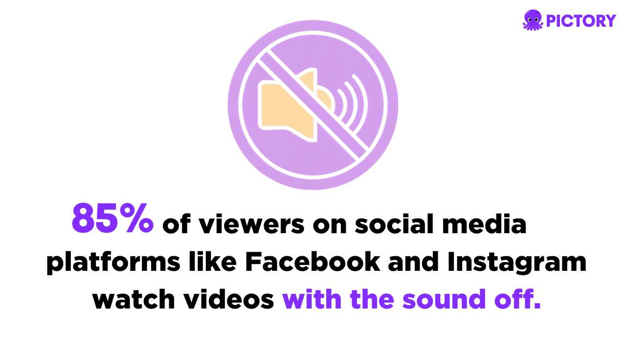 85% of facebook users watch video without sound 