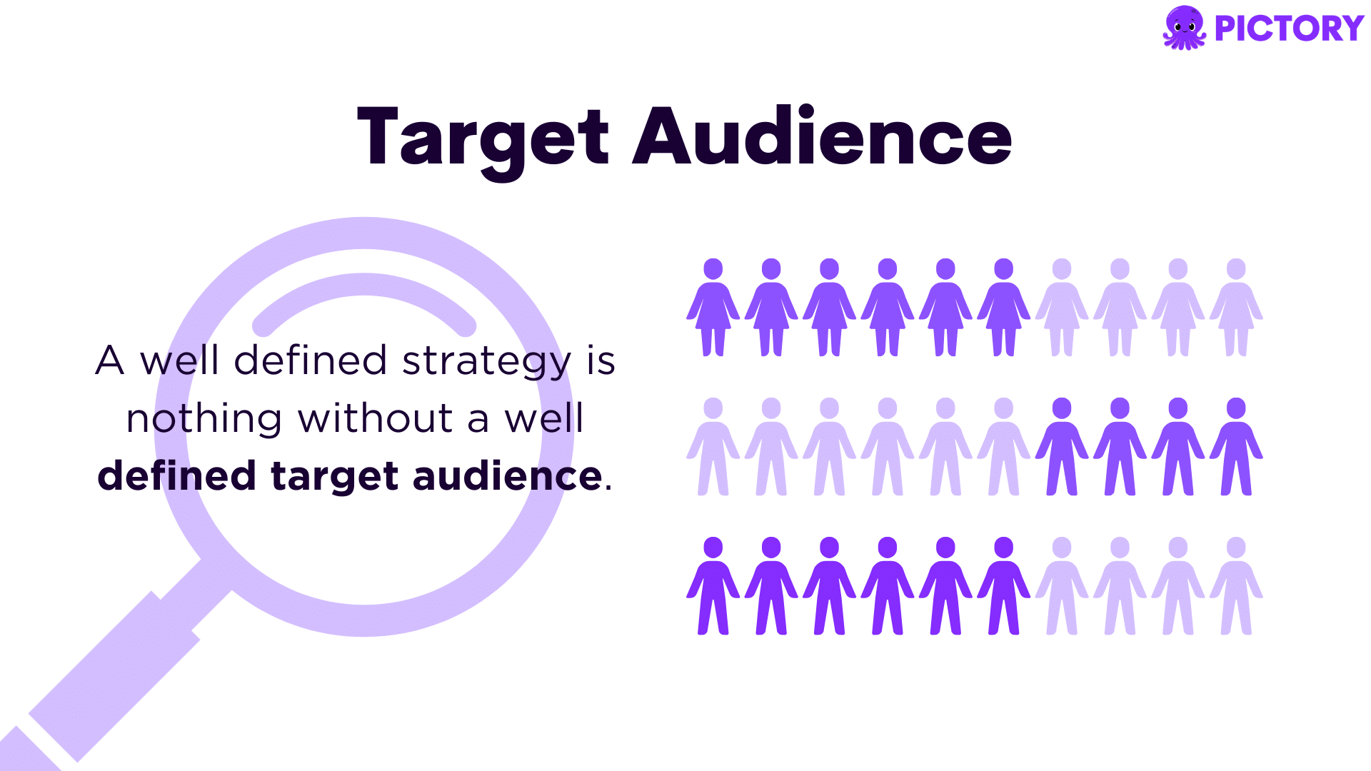 A well-defined strategy is nothing without a well-defined target audience.