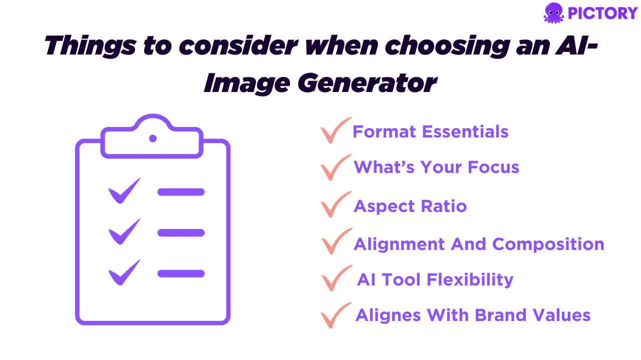 Consider these elements when choosing your AI-Image generator.