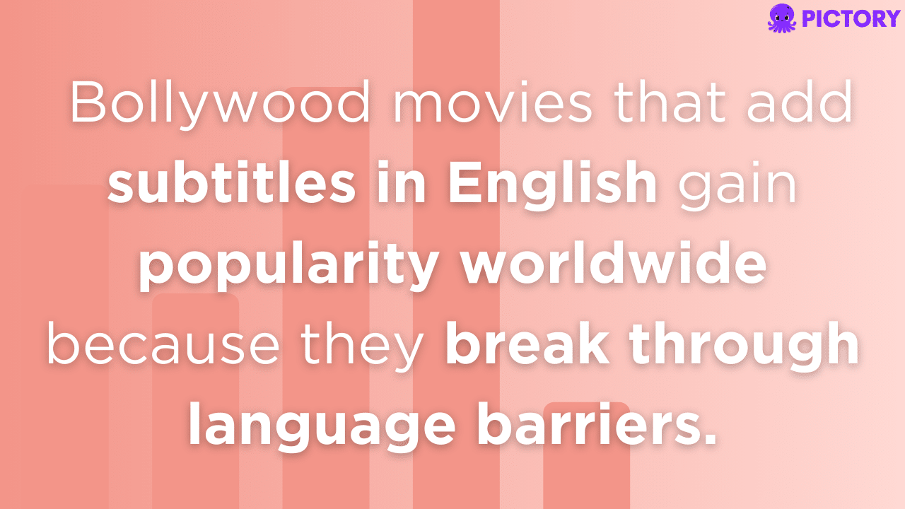 Statistics about non-English movies adding English subtitles.