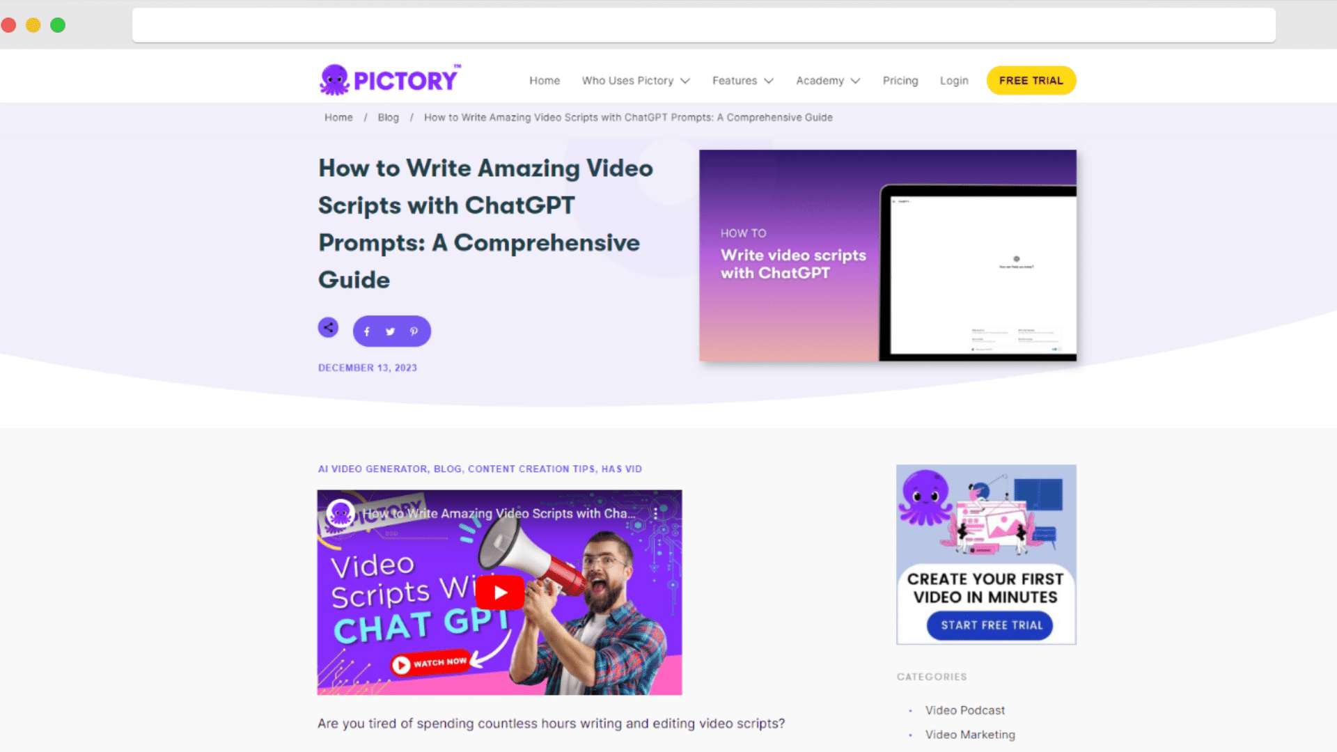 blog How to Write Amazing Video Scripts with ChatGPT Prompts: A Comprehensive Guide