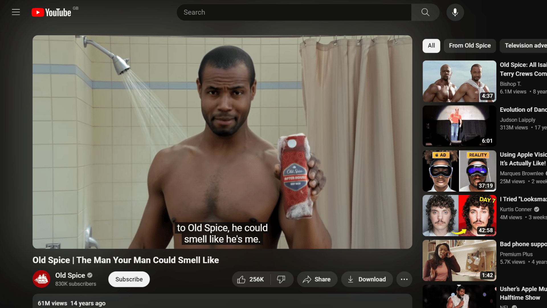 old spice youtube