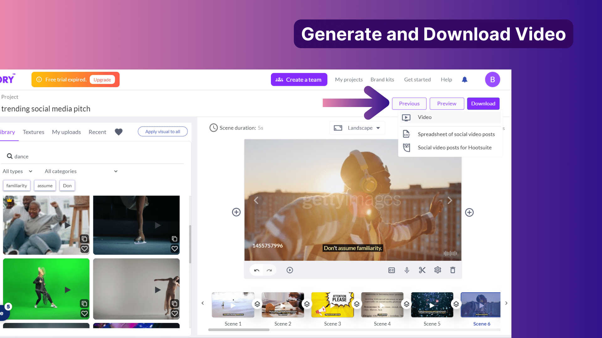 generate and download video online