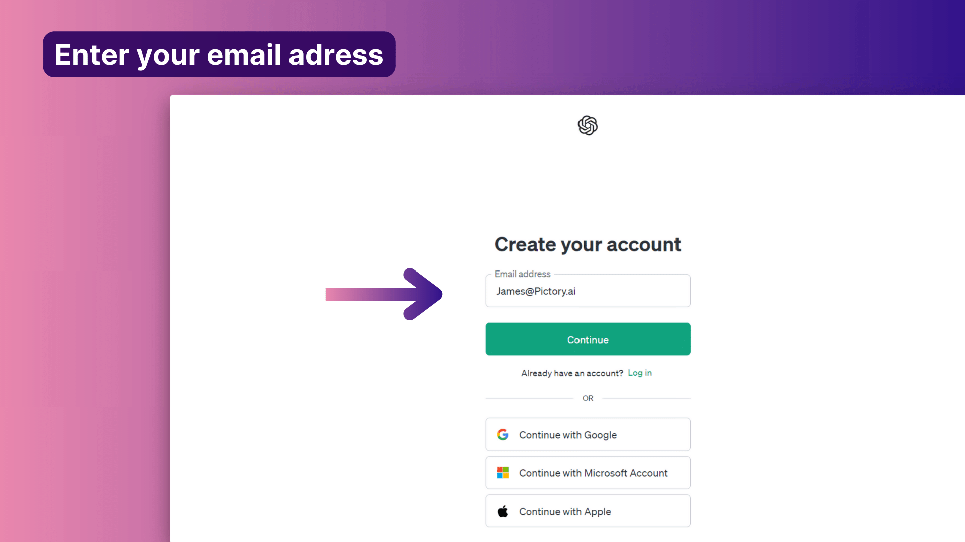 enter your email adress