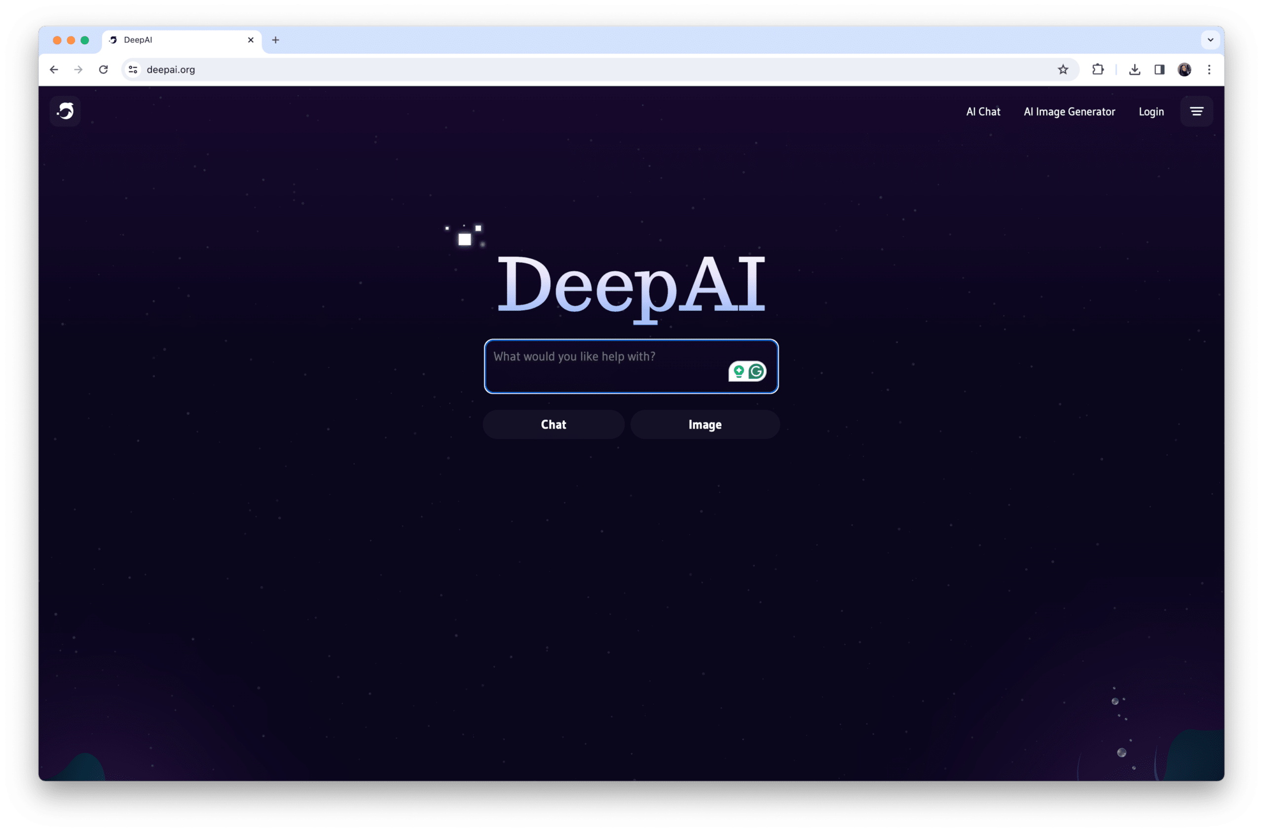 DeepAI website 