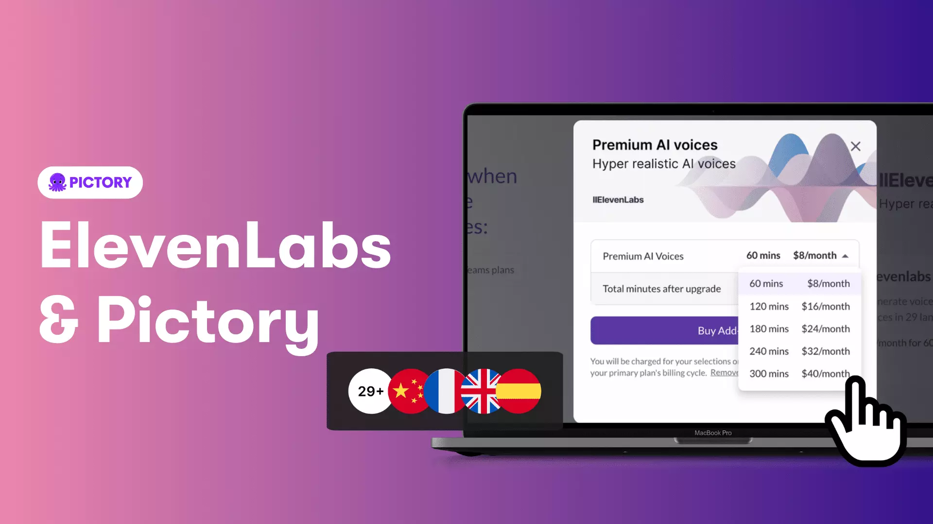 Natural AI Voices with Elevenlabs and Pictory