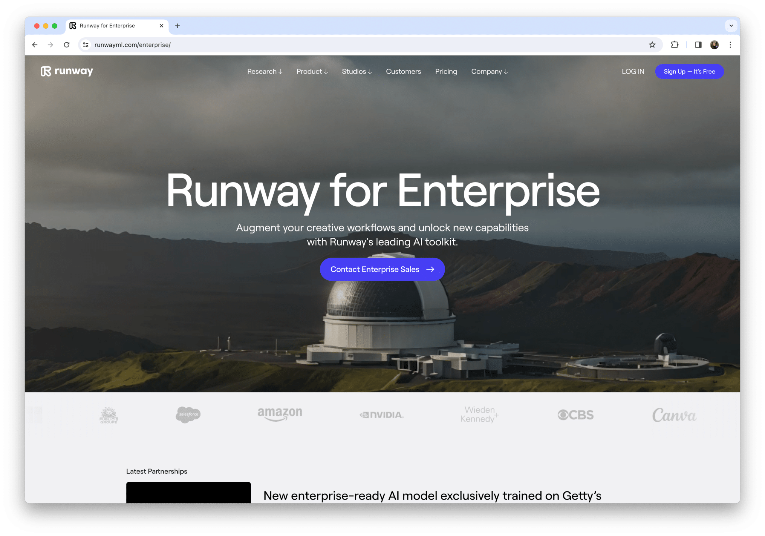 Runway AI for enterprise