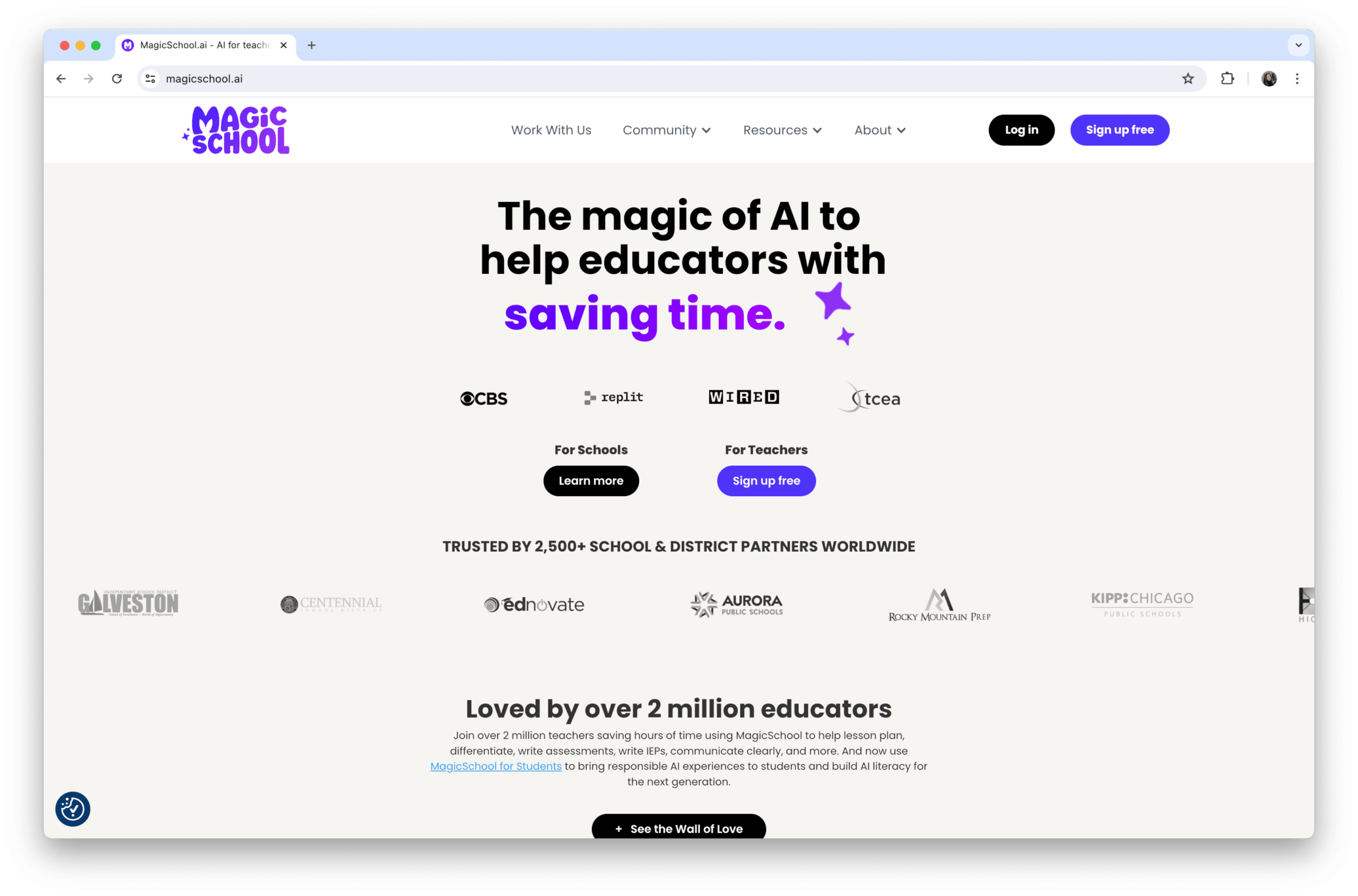 magical AI homepage 