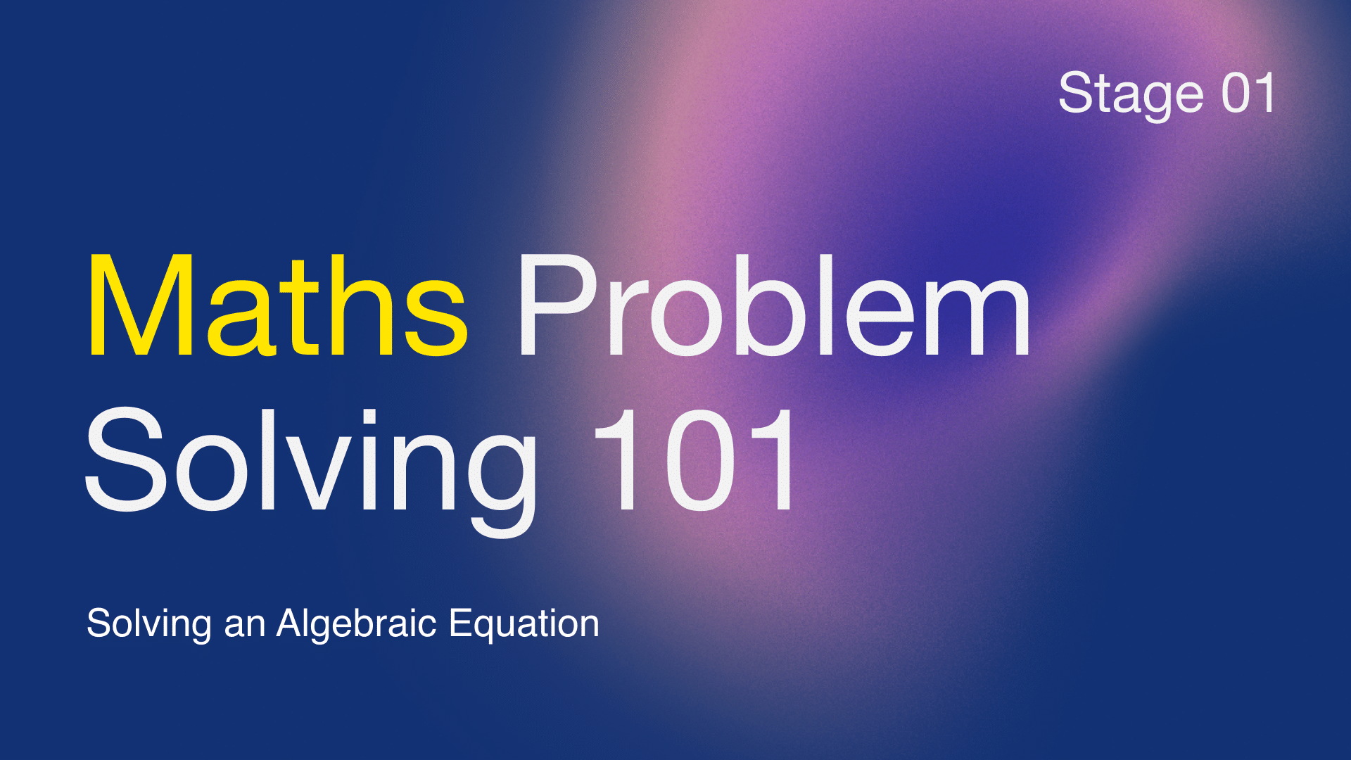 Math Problem Solving - Video Template