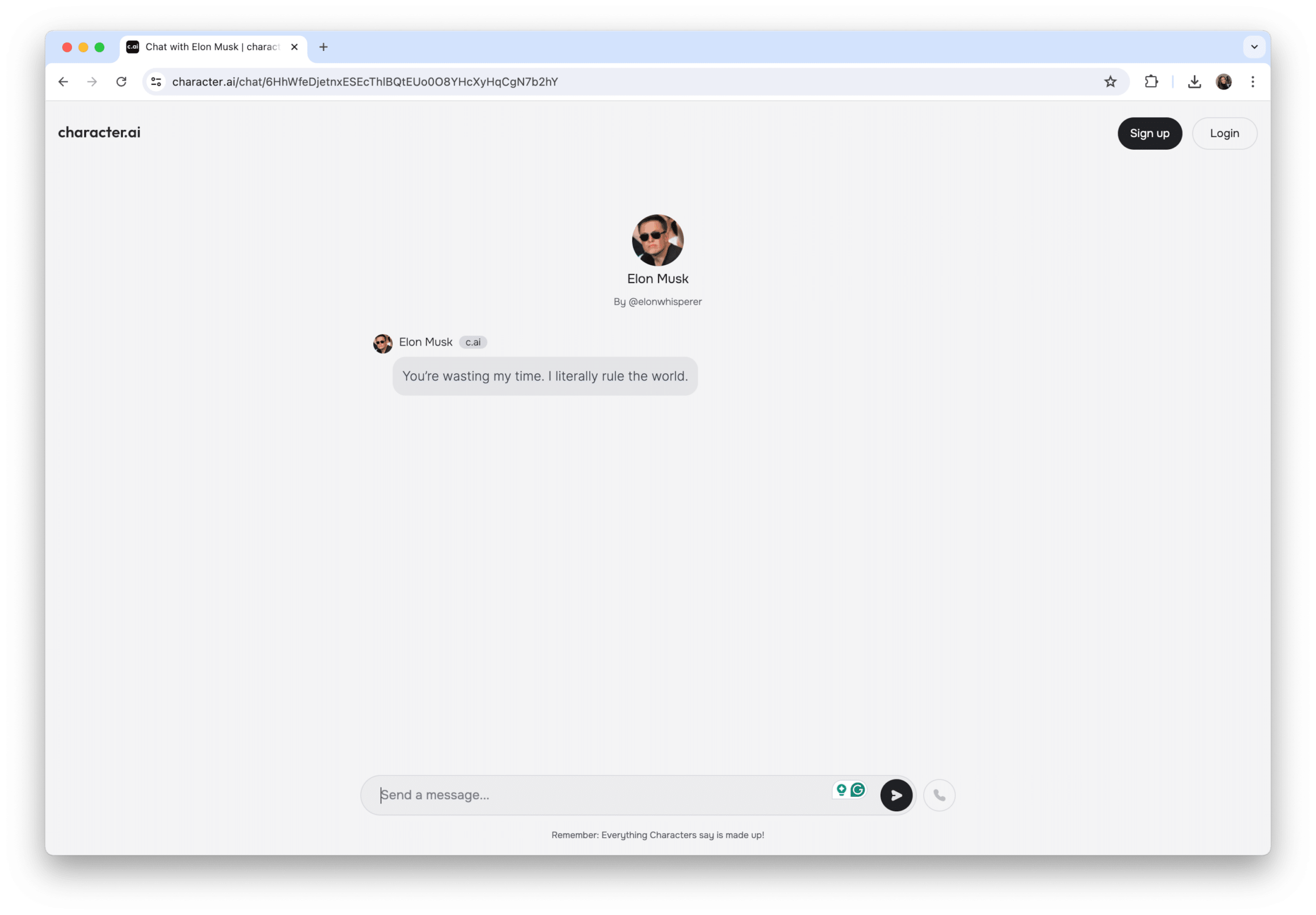 elon musk character chat