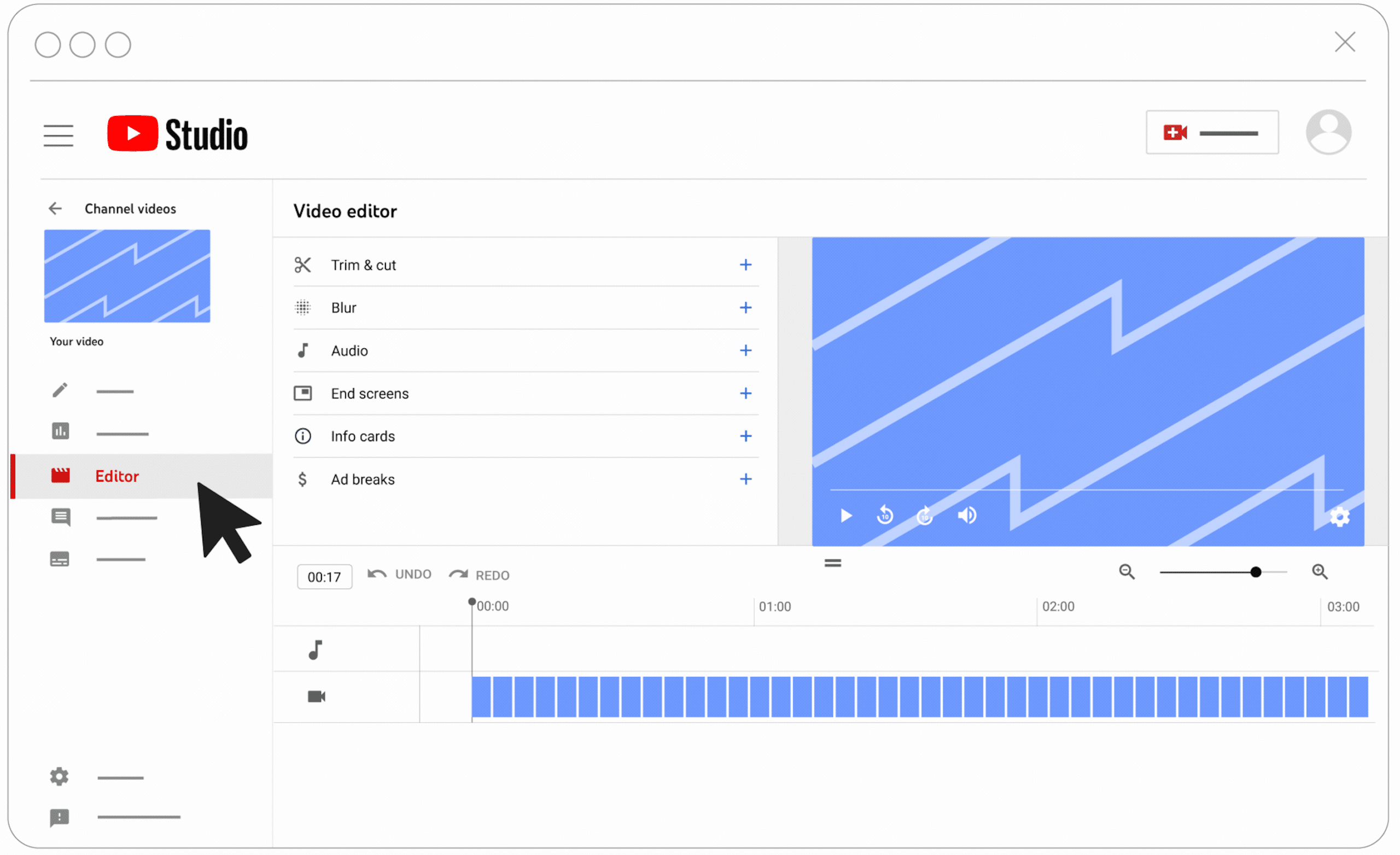 Clipping YouTube videos directly in YouTube Studio