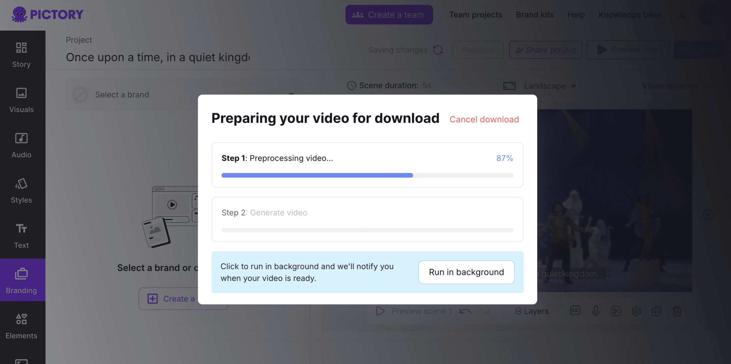text to video download