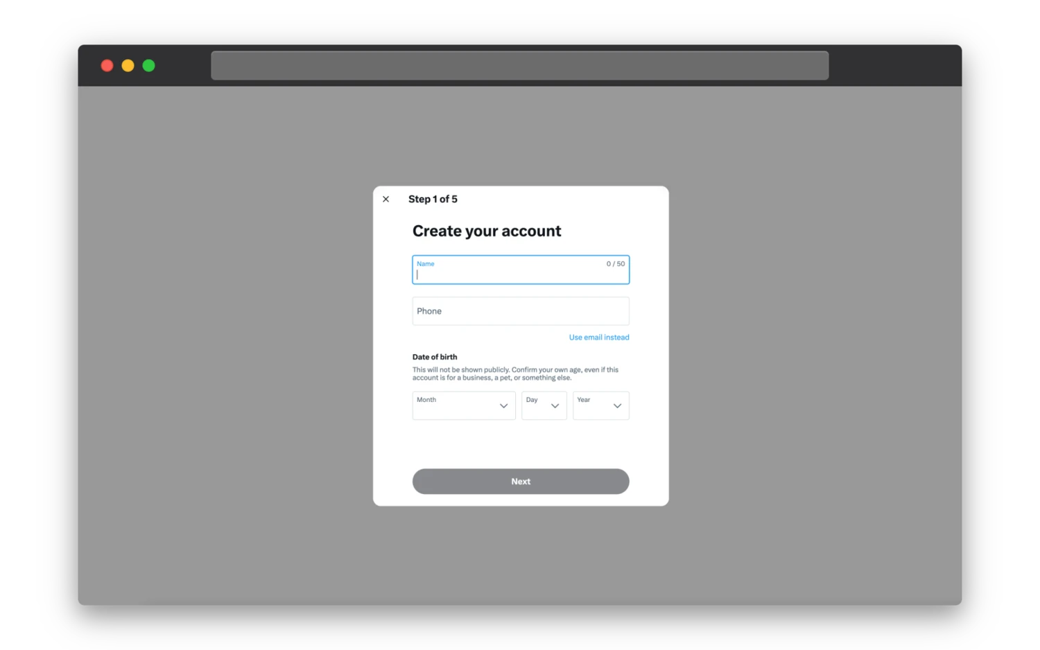 Choosing a suitable Twitter username