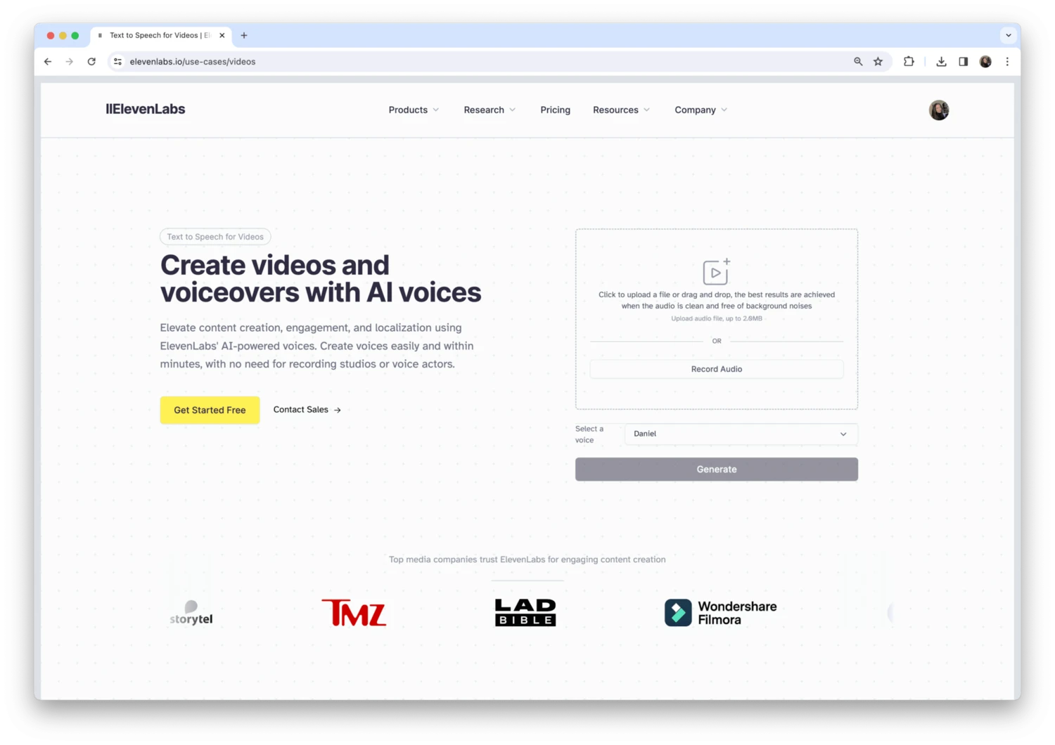 Eleven Labs, audiobooks