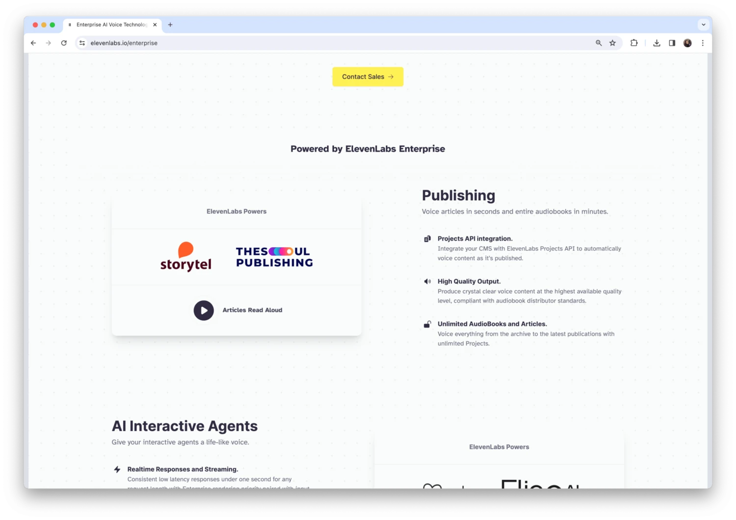 Eleven Labs, publishing