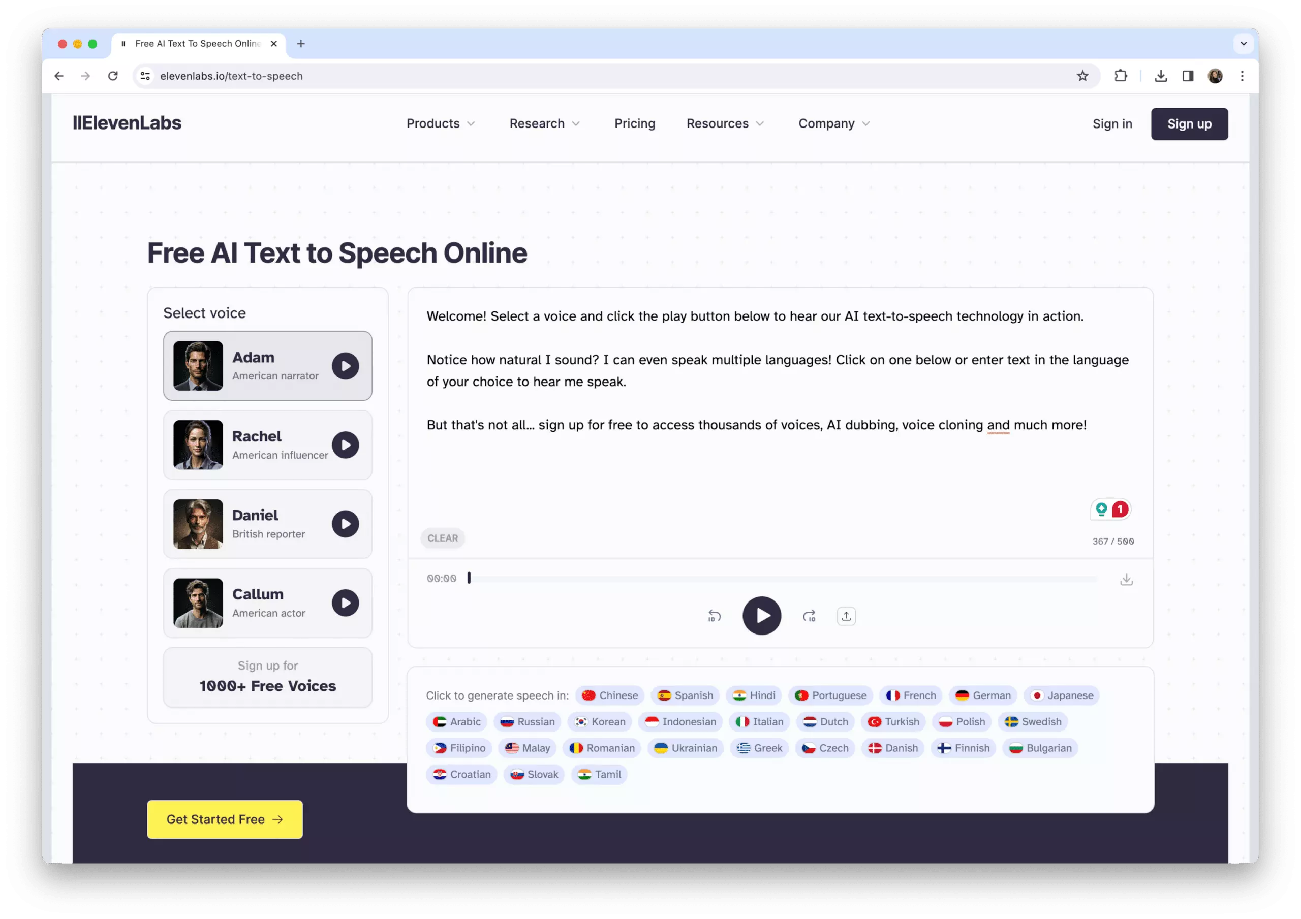 text-to-speech technology, elevenlabs, AI voices, AI Voice Generator, AI Voiceovers