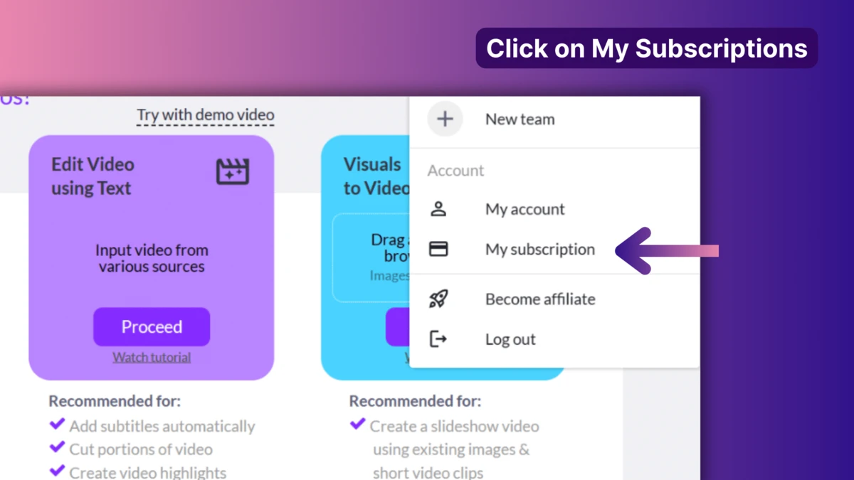 Pictory account, Pictory subscriptions