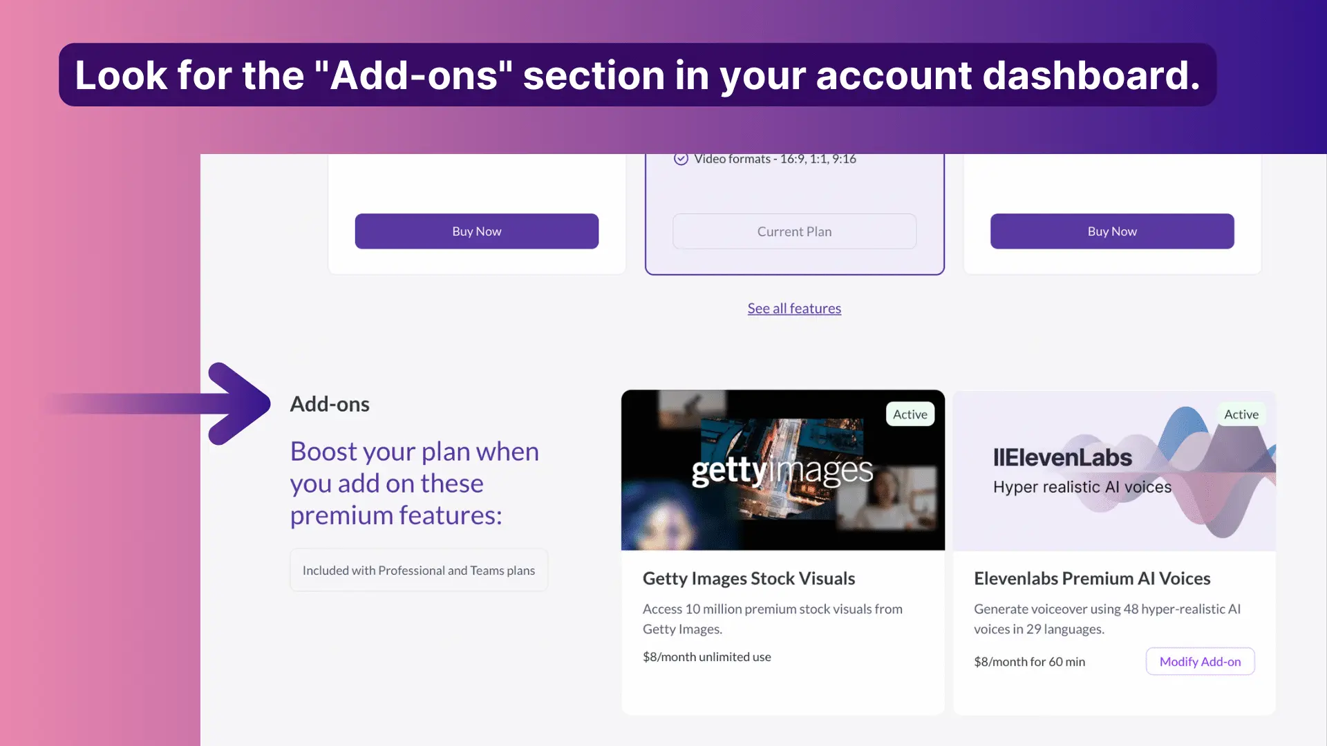 ElevenLabs Add on Voices - Pictory