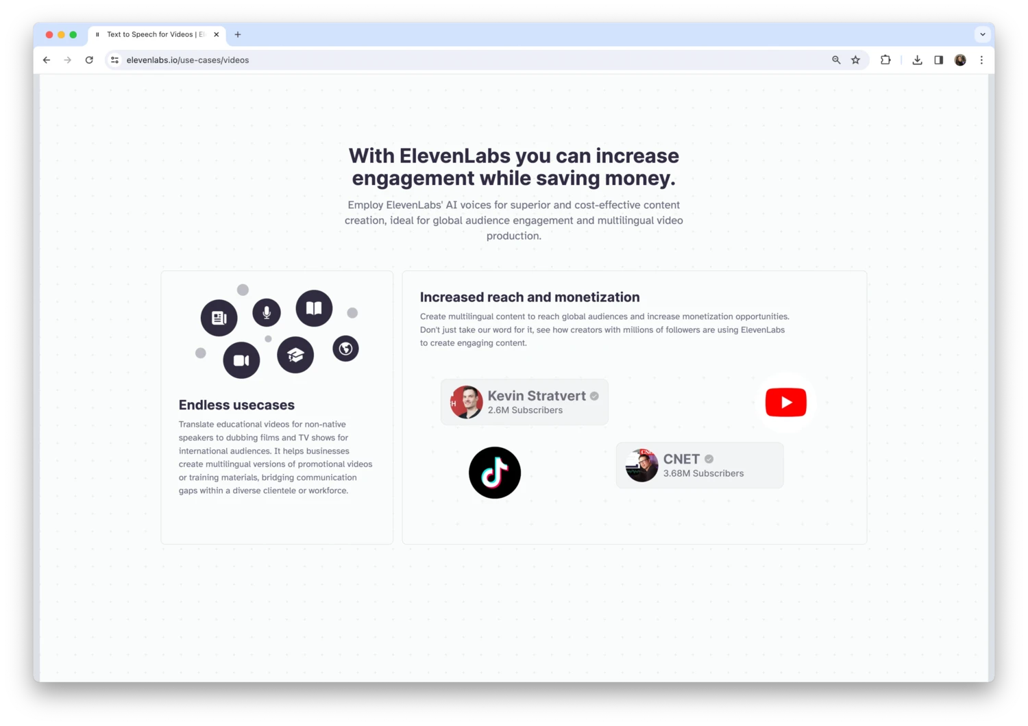 Use Cases for Eleven Labs, YouTube video, Eleven labs voiceovers for video, Elevenlabs 