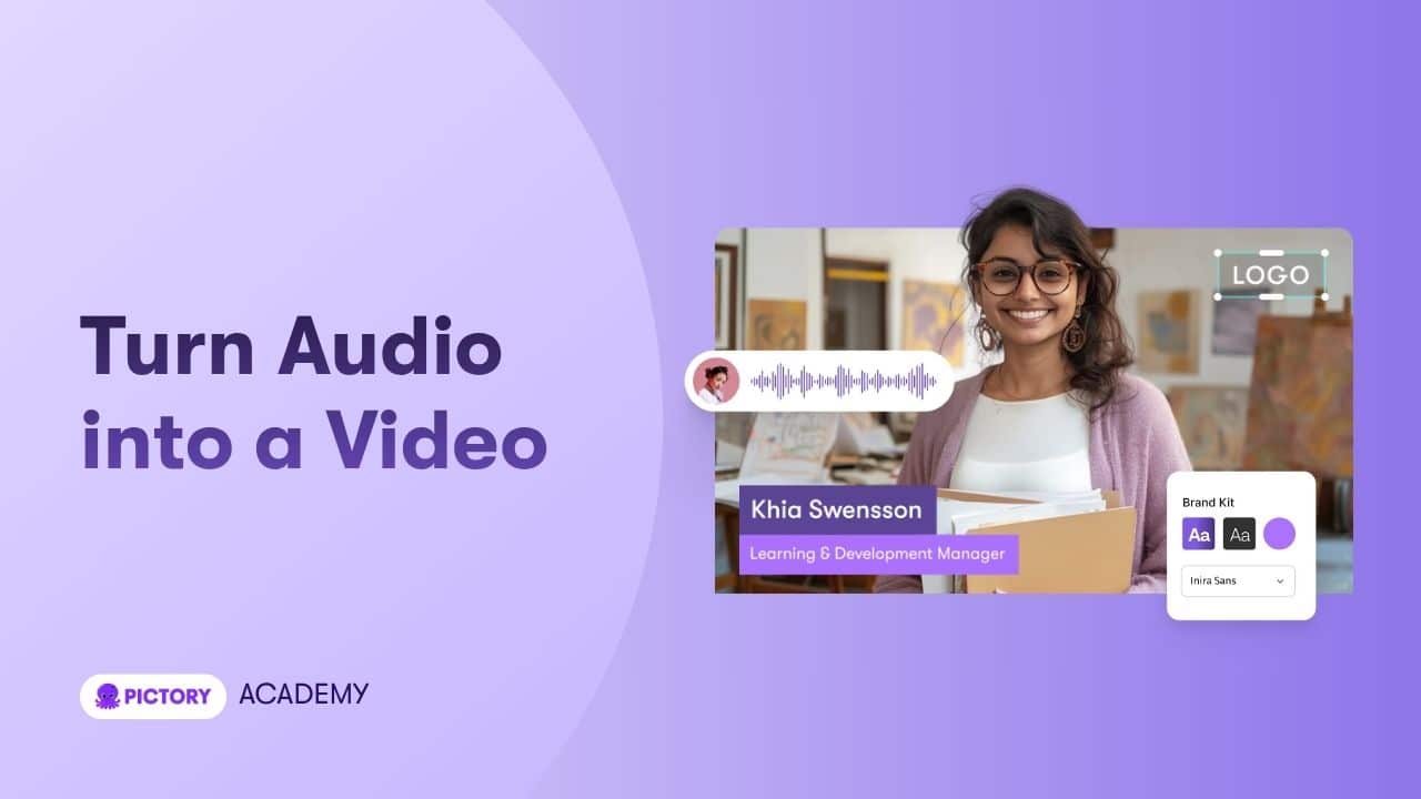 How to Turn Audio into a Video with Pictory AI