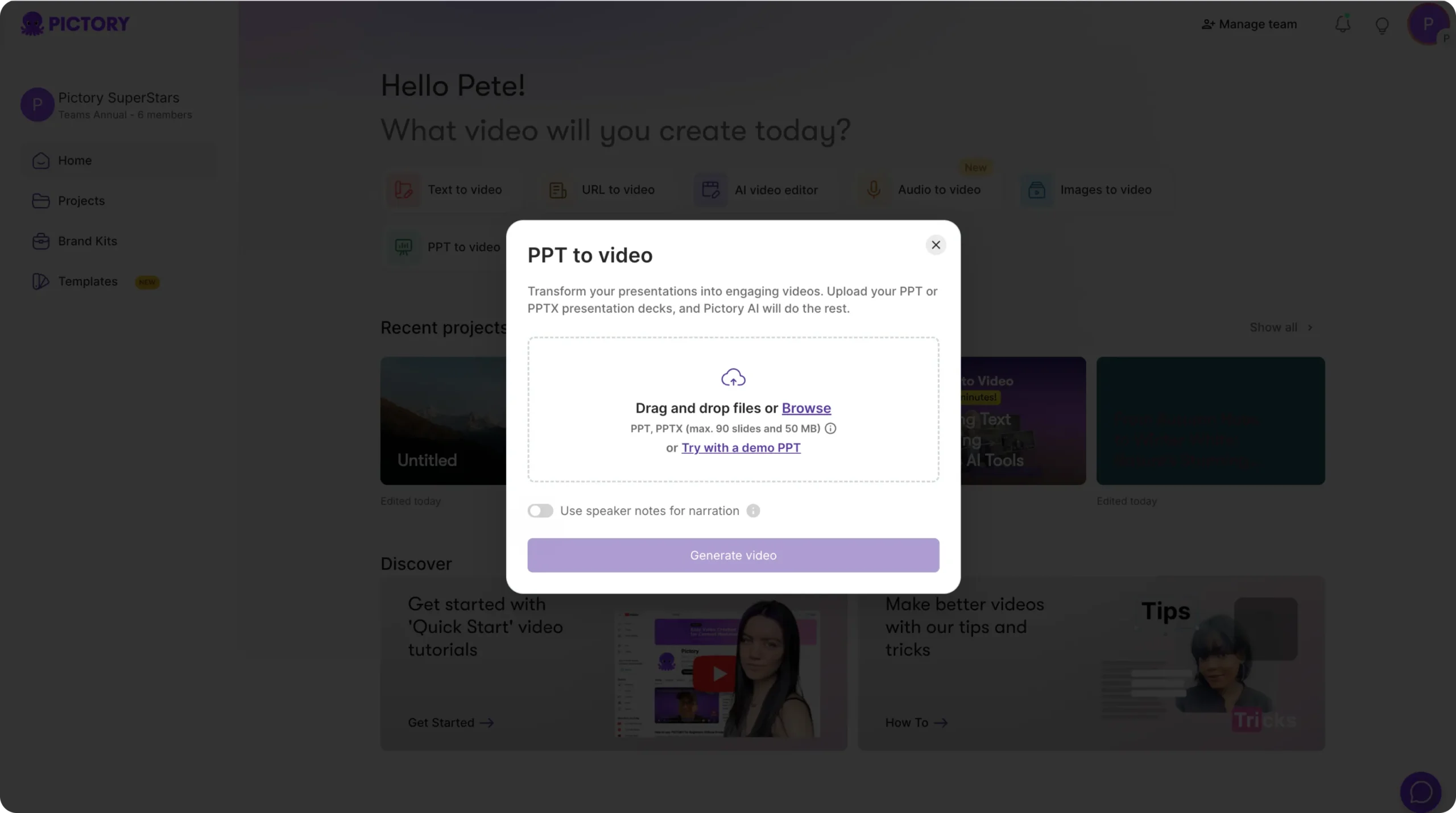 PPT to video