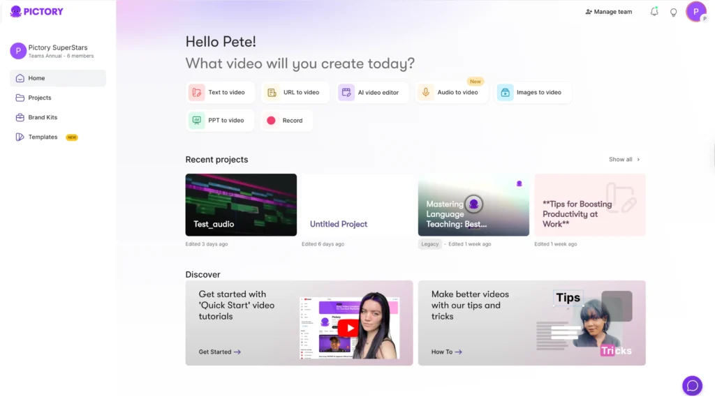 AI Video Editor Dashboard