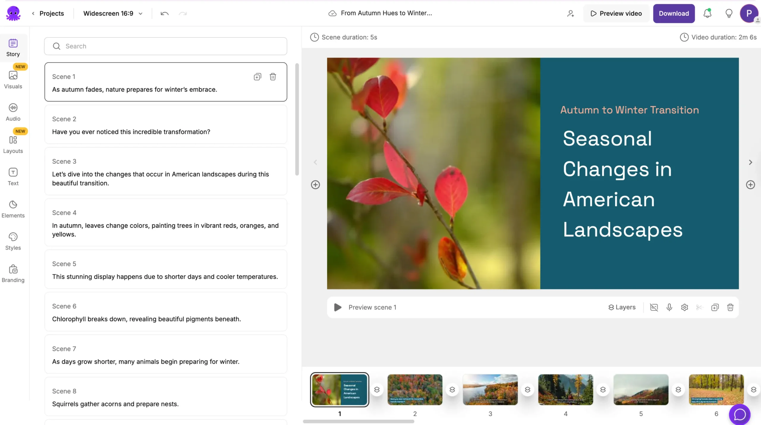 Storybord editor Storyboard editor - idea to video