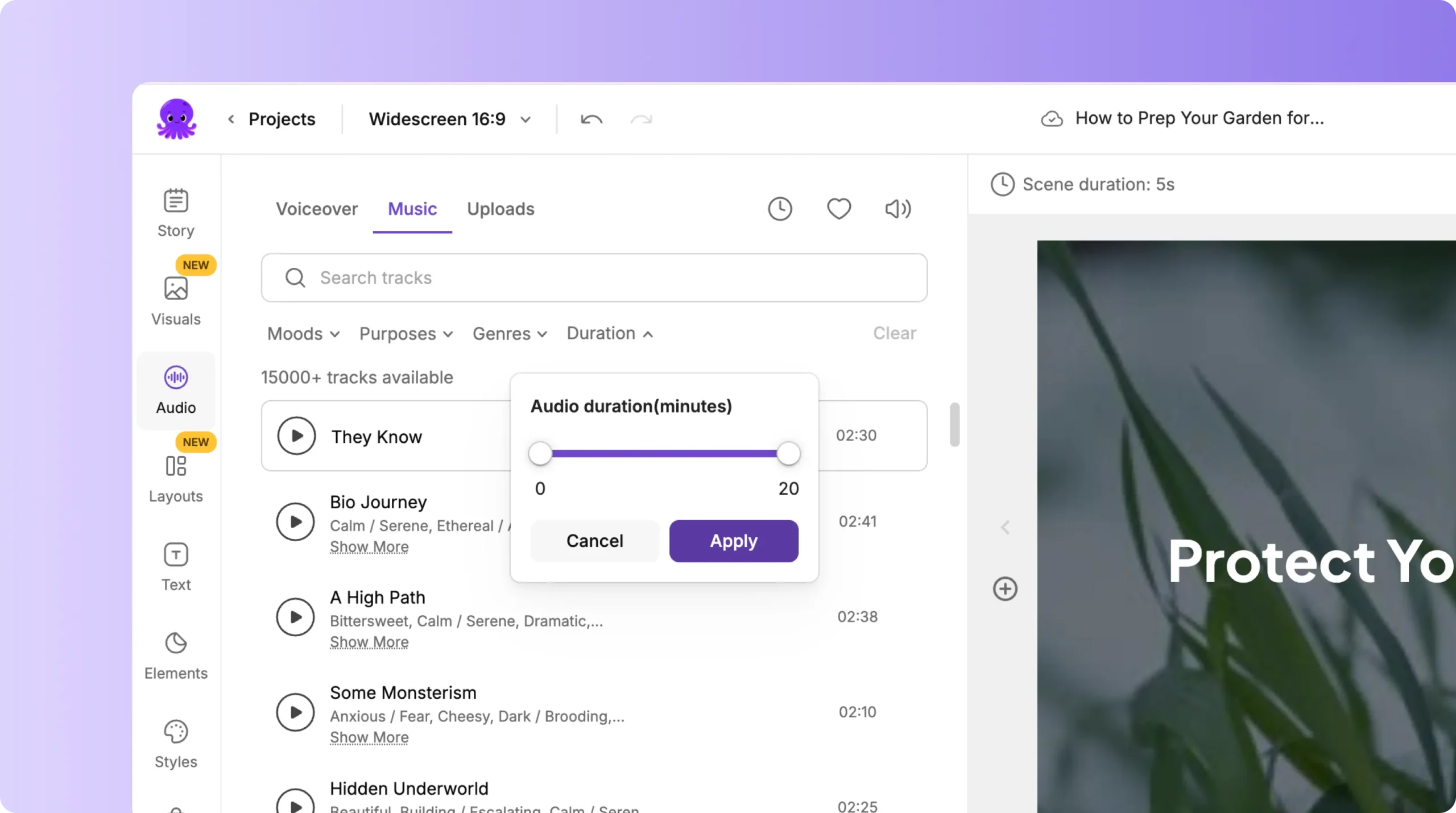 background music duration