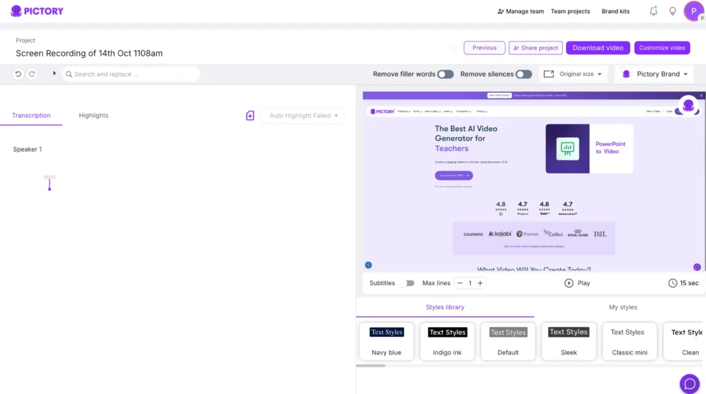 screen recording preview editor