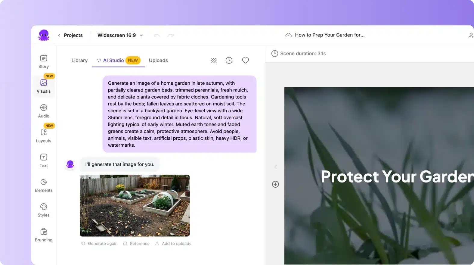 AI Studio Image Prompt Screen