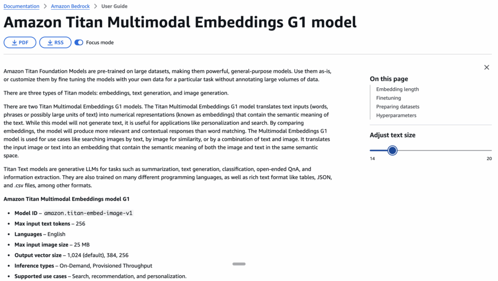 Amazon Titan G1 text to video