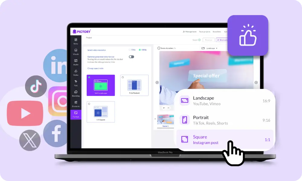 Platform-optimization Pictory AI Video Editor - Platform Optimization