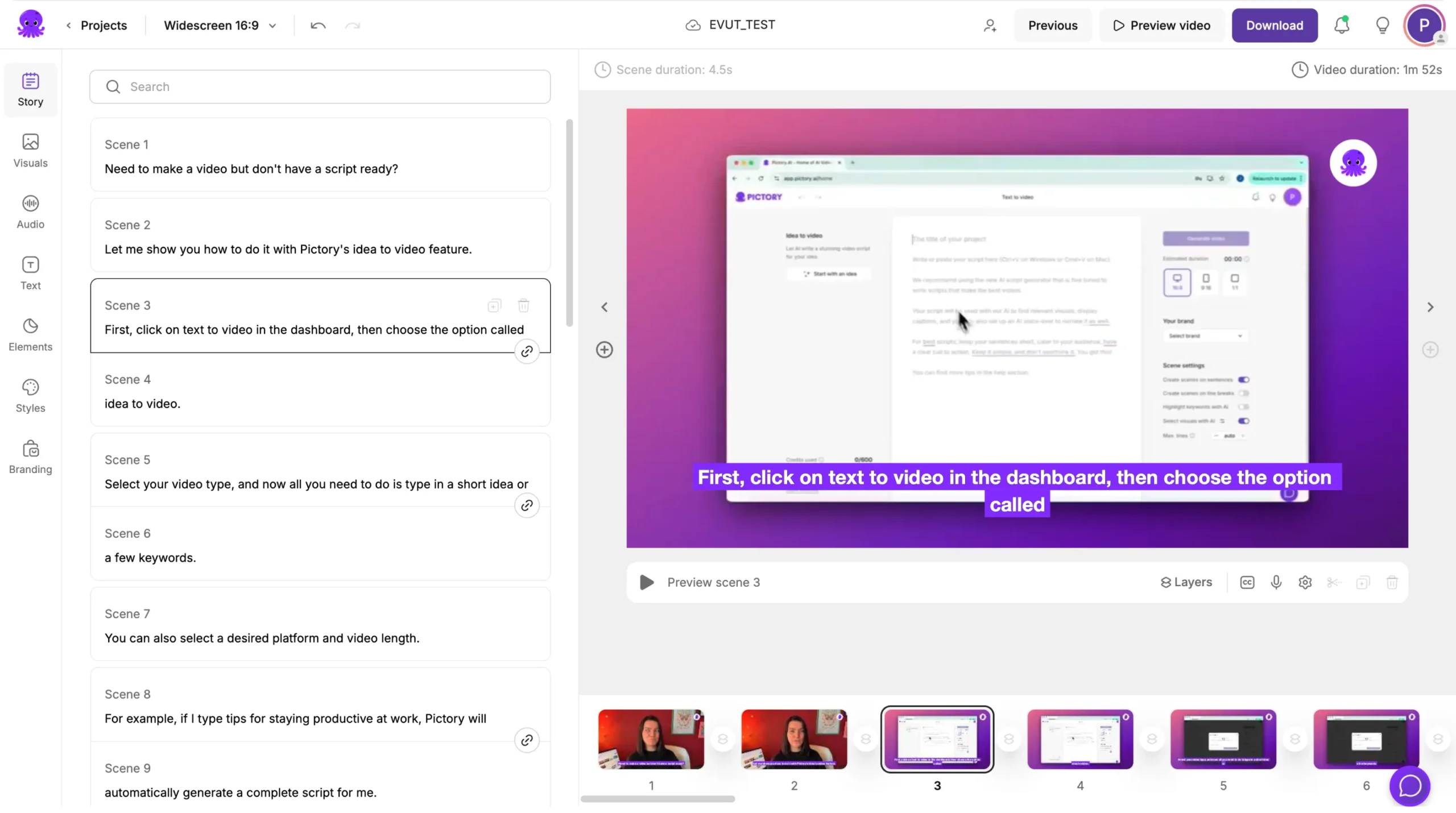 storyboard scene editor