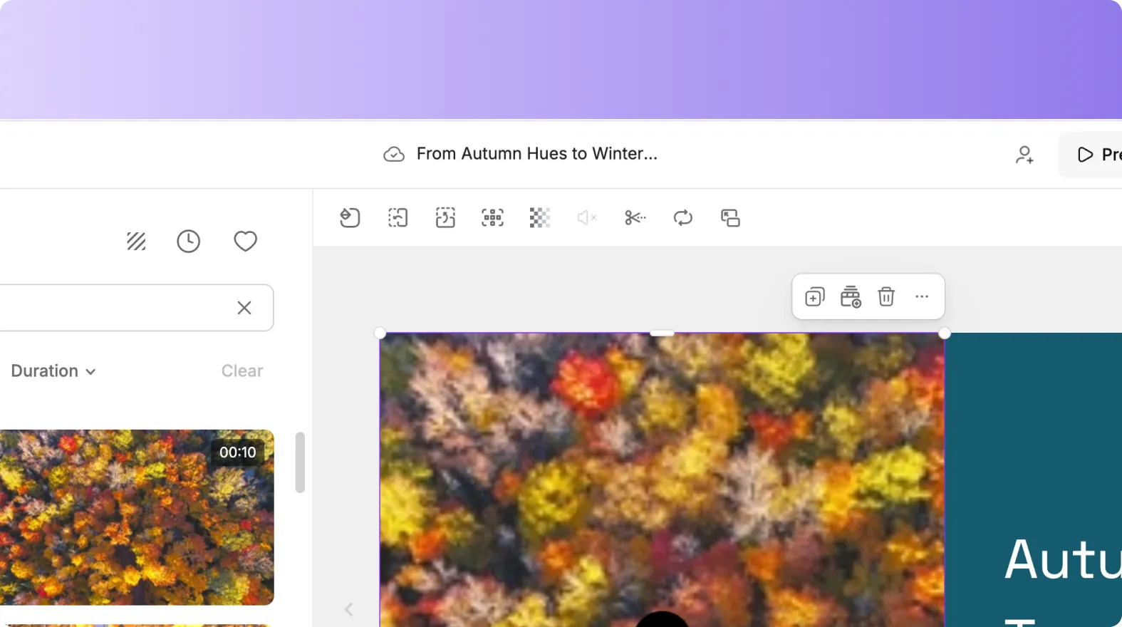 visual editing tool bar