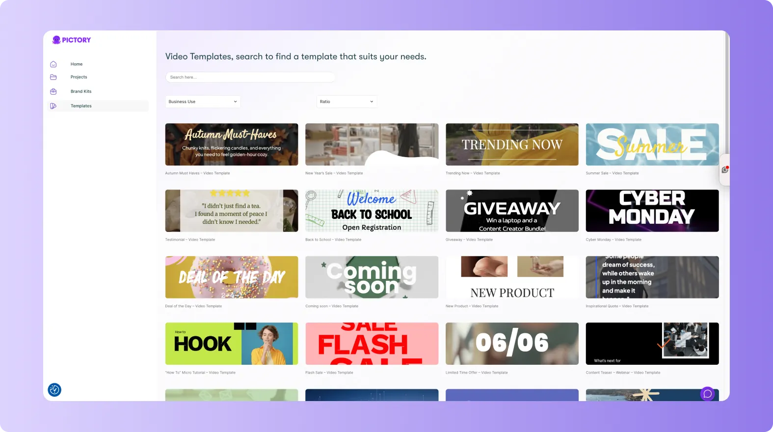 instant template page