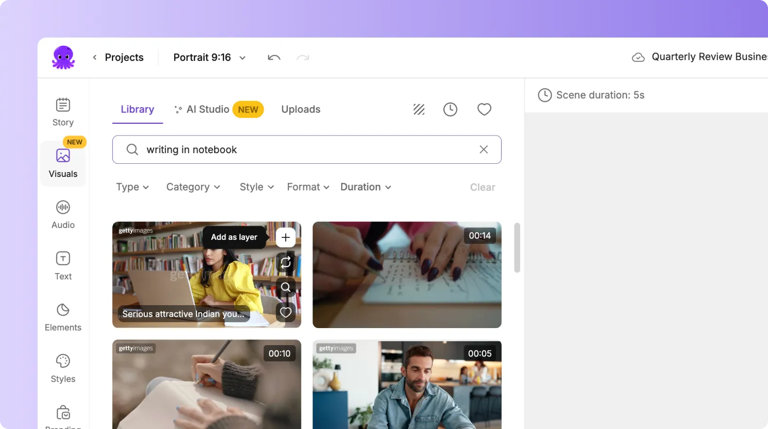 replacing or addig visuals