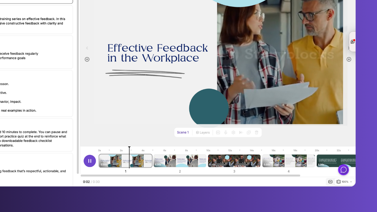 Pictory video timeline preview