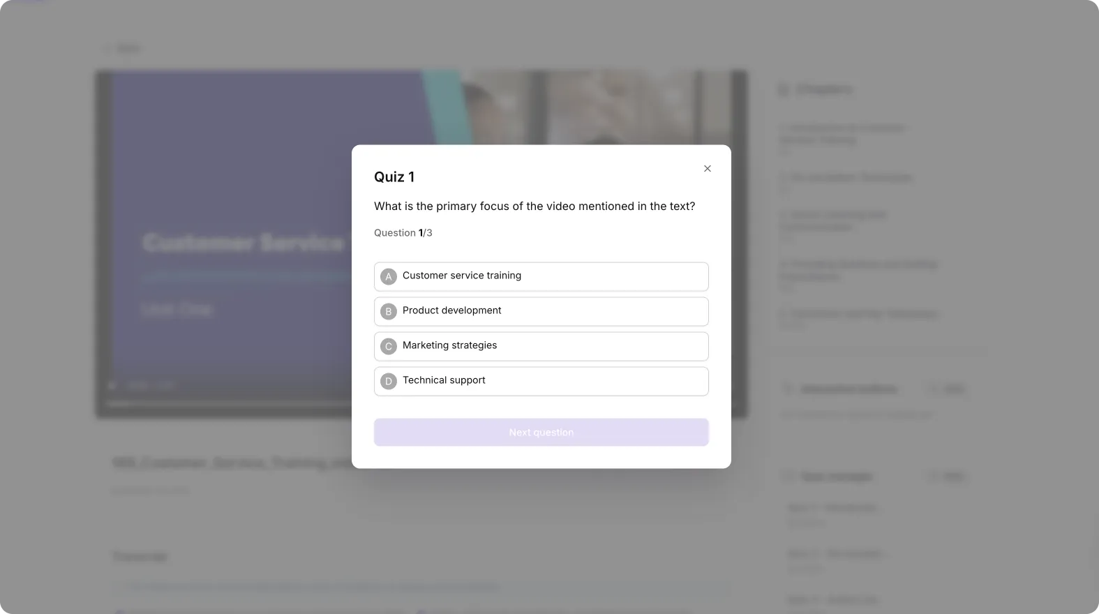 pictory central ai generated quiz